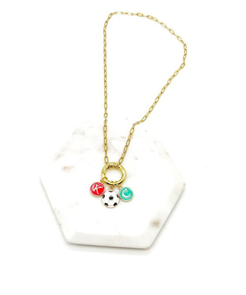 KC Current Soccer Charm Enamel Necklace zieselo