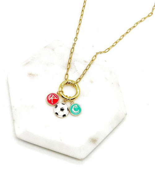 KC Current Soccer Charm Enamel Necklace zieselo