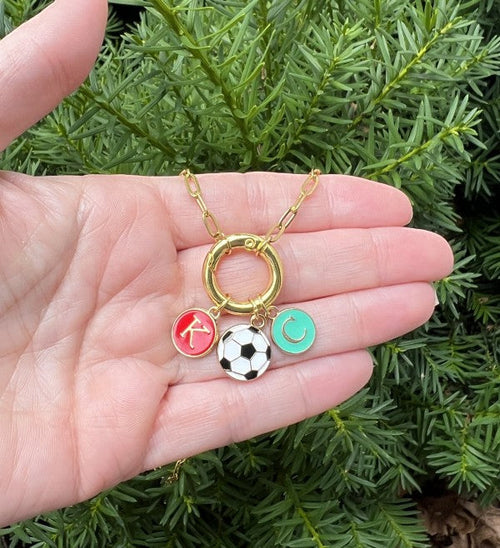 KC Current Soccer Charm Enamel Necklace zieselo