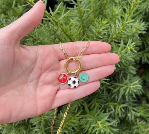 KC Current Soccer Charm Enamel Necklace zieselo
