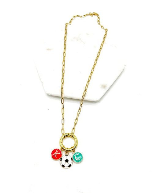 KC Current Soccer Charm Enamel Necklace zieselo