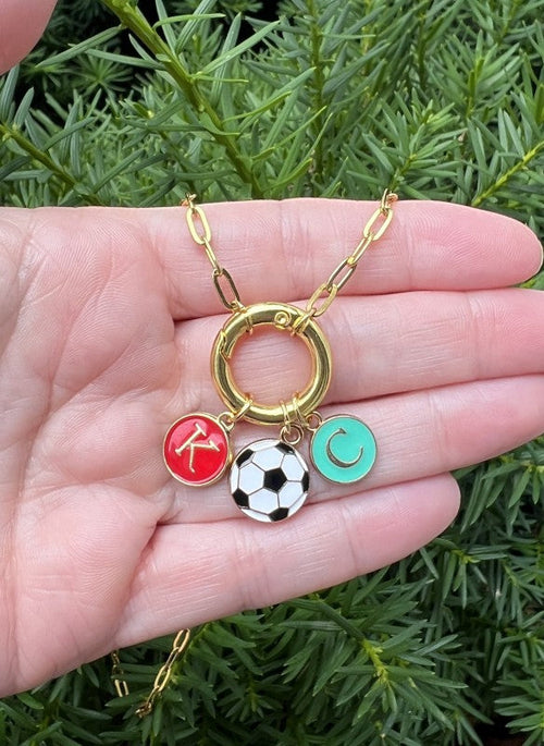 KC Current Soccer Charm Enamel Necklace zieselo