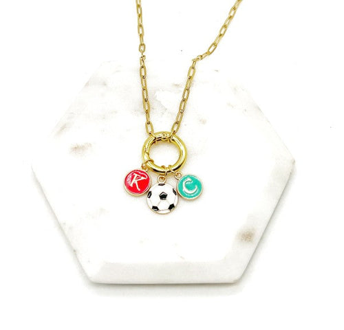 KC Current Soccer Charm Enamel Necklace zieselo