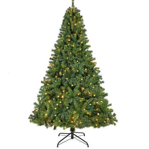 Artificial Fir Christmas Tree Holiday Decoration 350 LED Lights zieselo