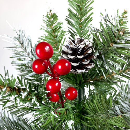 Artificial PVC Flocked Christmas Tree 7FT Snow Hinged Christmas Tree zieselo