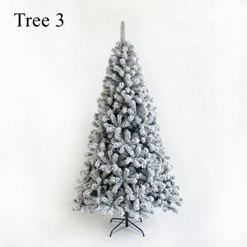 Artificial PVC Flocked Christmas Tree 7FT Snow Hinged Christmas Tree zieselo