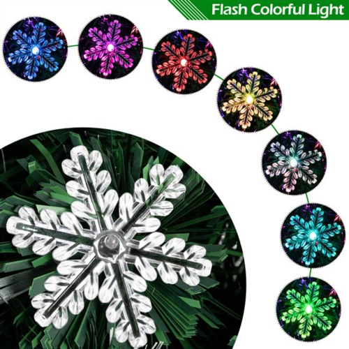 7FT 290 Branches Small Light Fiber Optic Christmas Tree zieselo